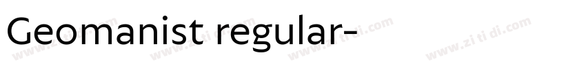 Geomanist regular字体转换